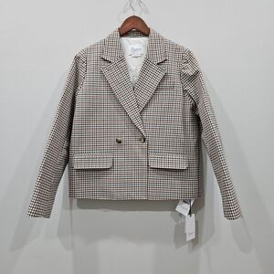 Bonpoint Womens Veste Oxford Padded Jacket Size 34 Beige Gray Equestrian Luxury